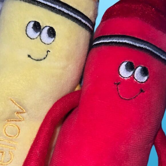 2017 Kids Preferred My First Crayon Red & Yellow Plush Stuffed Animal Beanbag 1 - Picture 3 of 3